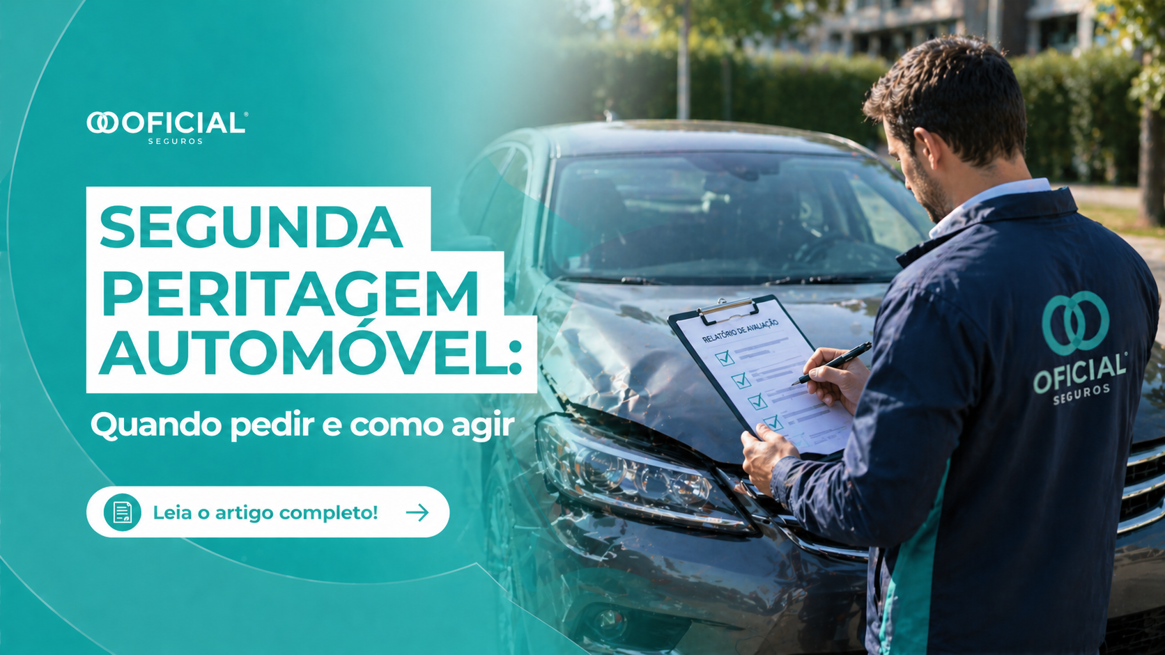 Segunda peritagem automóvel após sinistro com avaliação de danos no veículo