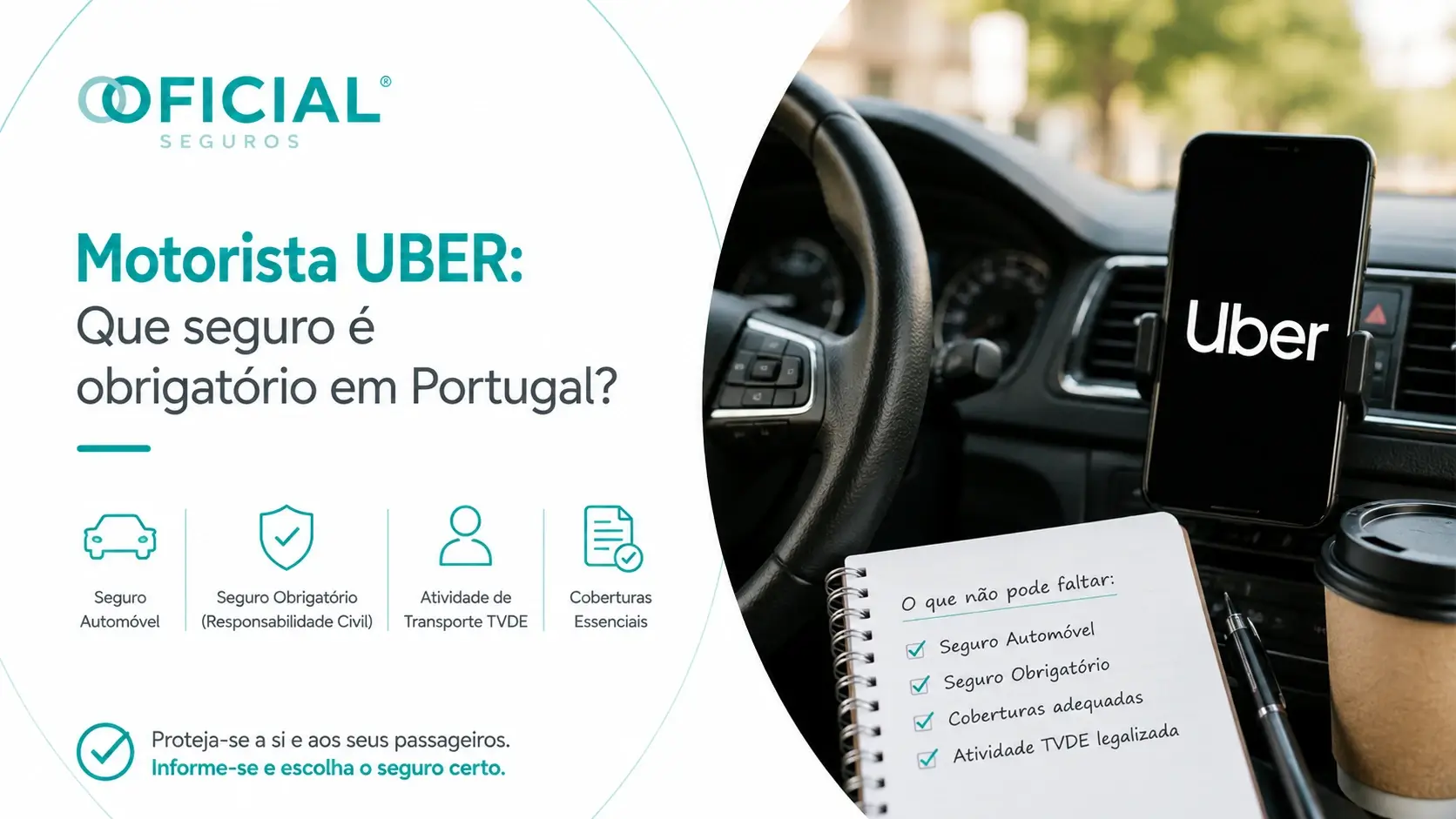 Motorista UBER - Que seguro é obrigatório em Portugal