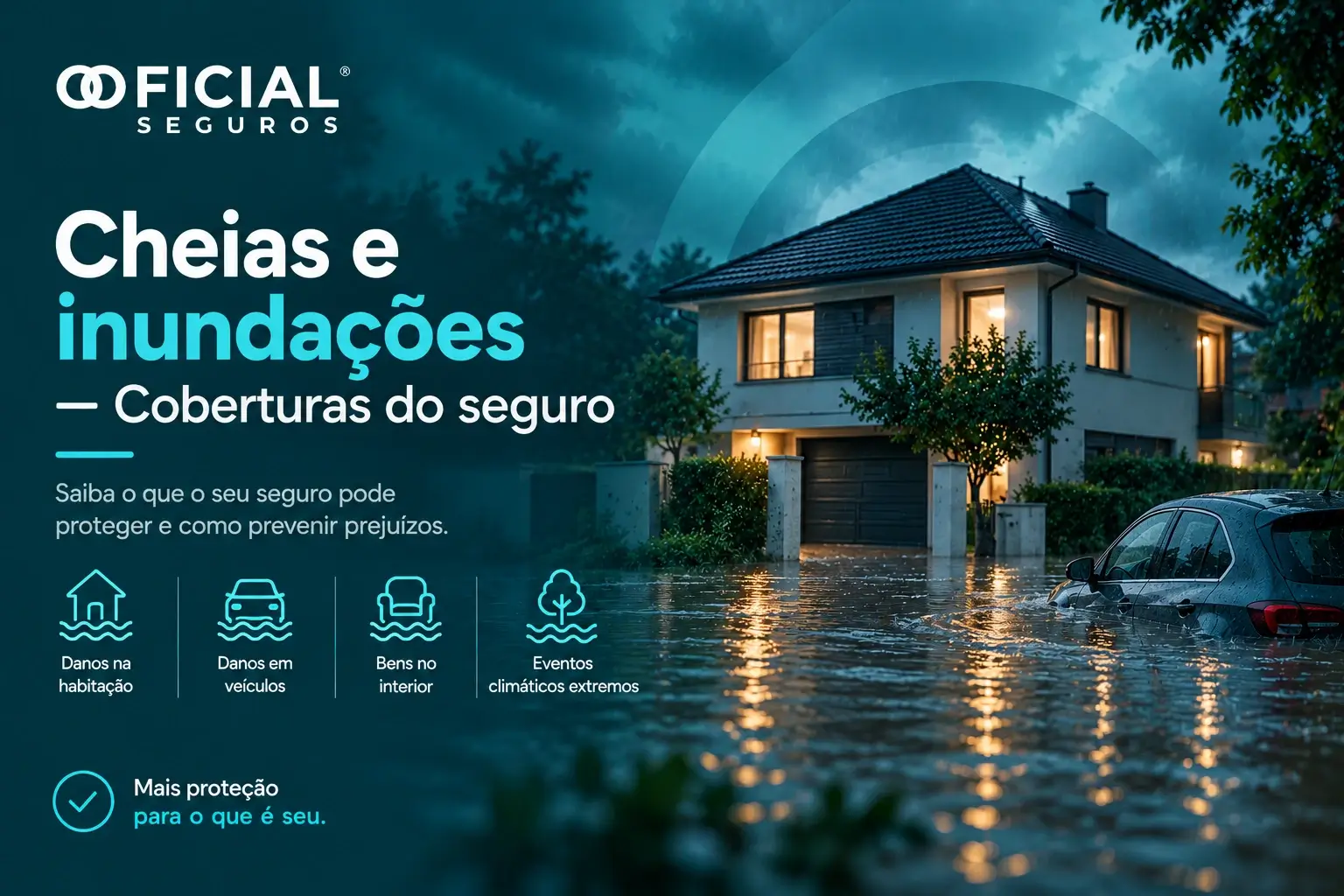 Cheias e inundações - Coberturas do seguro