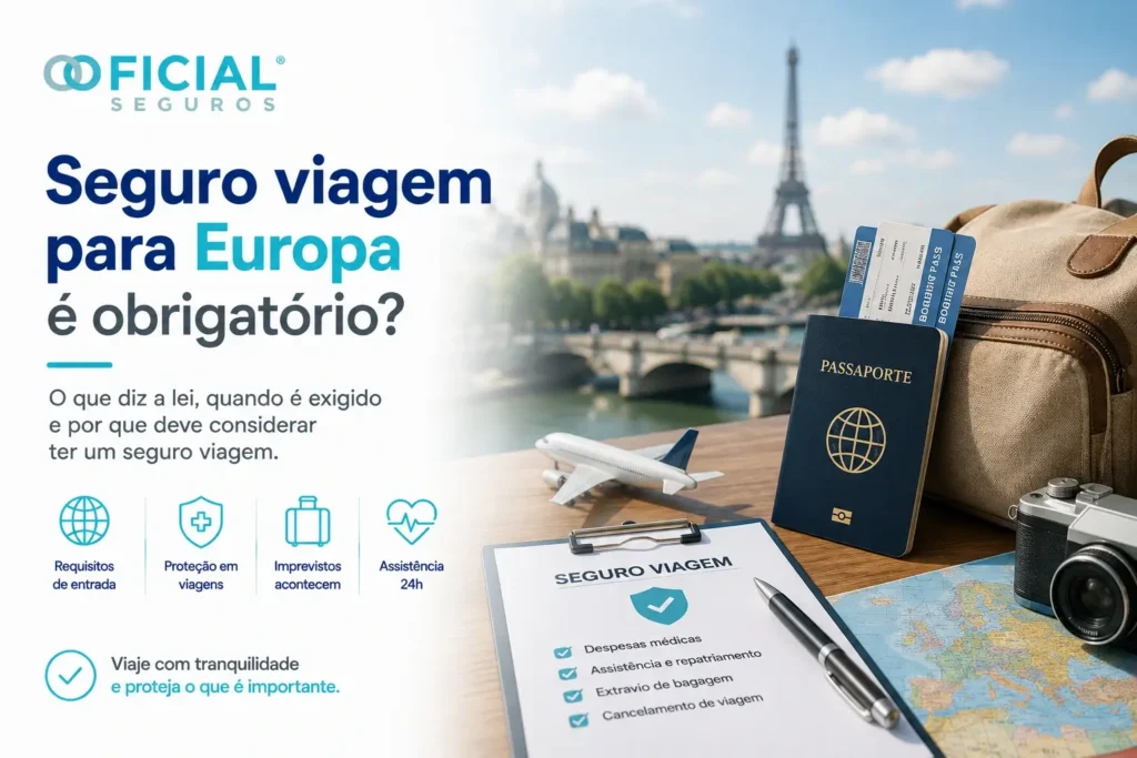 Seguro viagem para Europa é obrigatório